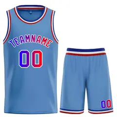Light Blue Royal White Bull Classic Basketball Jersey 1