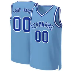 Light Blue Royal-White Classic Basketball Jersey 1