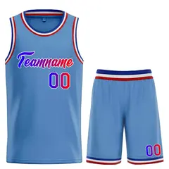 Light Blue Royal-White Heal Classic Basketball Jersey Set 1