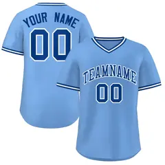 Light Blue Royal-White Pullover Baseball Jersey