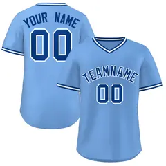 Light Blue Royal-White Pullover Baseball Jersey