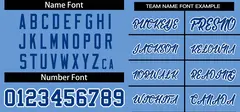 Light Blue Royal-White V-Neck Pullover Baseball Jersey 3