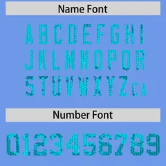 Light Blue Sequined Trim Athletic Basketball Jersey 4