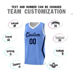 Light Blue Side Rhombus Graffiti Pattern Basketball Jersey 4