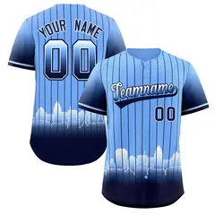 Light Blue Tampa City Silhouette Authentic Baseball Jersey