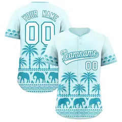 Light Blue Teal Graffiti Bossinia Style Baseball Jersey