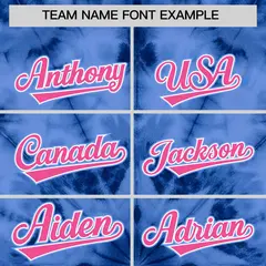 Light Blue Tie-Dye Graffiti Authentic Baseball Jersey 3