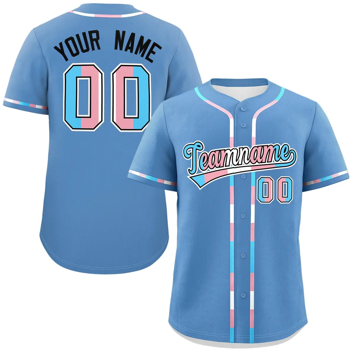 Light Blue Transgender Pride Month Classic Baseball Jersey
