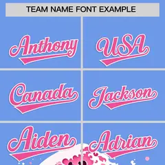 Light Blue Wave Graffiti Pattern Baseball Jersey 3