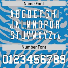 Light Blue White-Black Zebra Stripes Football Jersey 4
