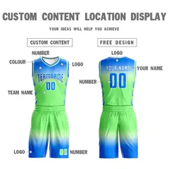 Light Blue White Blue-White Gradient Basketball Jersey 4