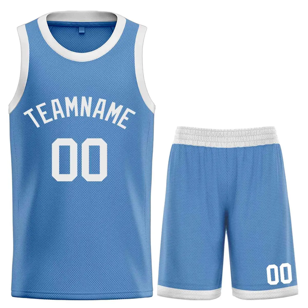 Light Blue White Bull Classic Sets Basketball Jersey
