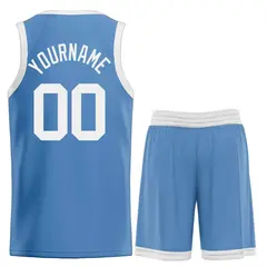 Light Blue White Bull Classic Sets Basketball Jersey 2