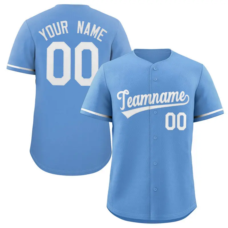 Light Blue White Classic Authentic Baseball Jersey