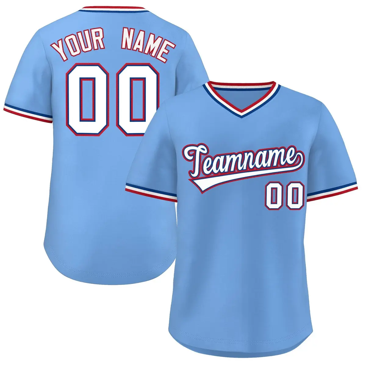 Light Blue White Classic Authentic Pullover Baseball Jersey