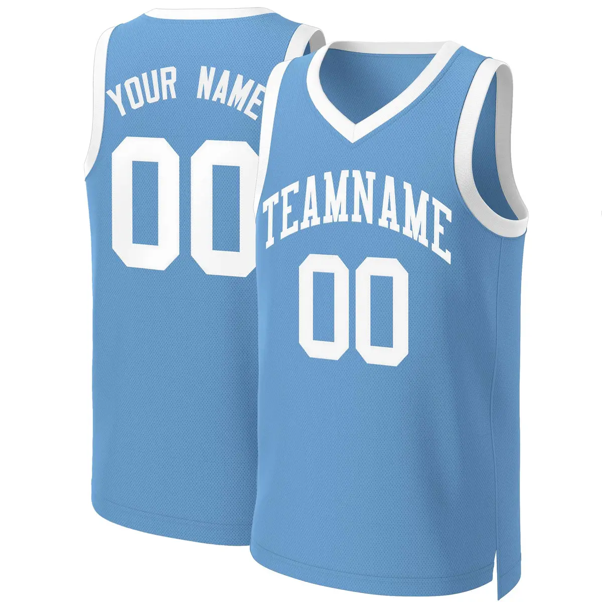 Light Blue White Classic Basketball Jersey