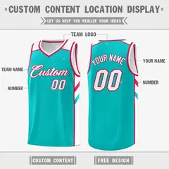 Light Blue White Classic Men/Boy Athletic Basketball Jersey 2