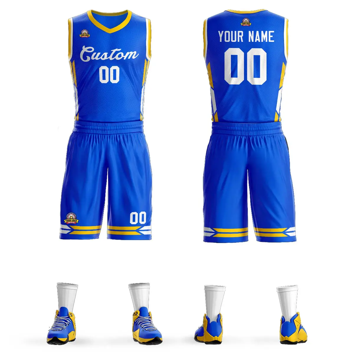 Light Blue White Classic Mesh Basketball Jersey