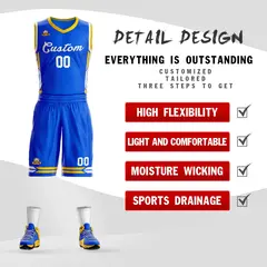 Light Blue White Classic Mesh Basketball Jersey 2