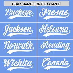 Light Blue White Classic Style Full Baseball Team Kits 3