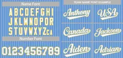 Light Blue White-Gold Stripe Fashion Baseball Jersey 2