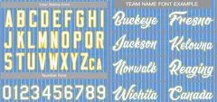 Light Blue White-Gold Stripe Fashion Baseball Jersey 3