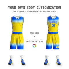 Light Blue White Light Blue-White Gradient Basketball Jersey 3