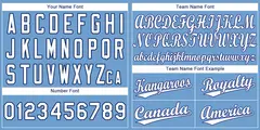 Light Blue White-Navy Classic Style Baseball Jersey 3