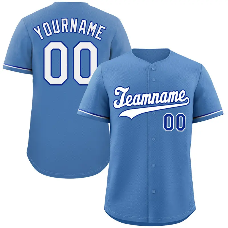 Light Blue White Navy Hook Classic Authentic Baseball Jersey