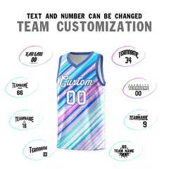 Light Blue White-Purple Tie Dye Sports Basketball Jersey 3