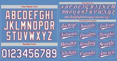 Light Blue White-Red Hook Classic Style Baseball Jersey 3