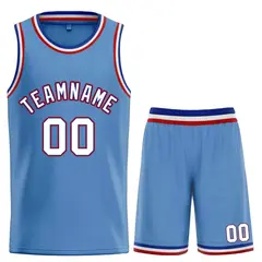 Light Blue White-Royal Bull Classic Sets Basketball Jersey