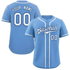 Light Blue White-Royal Classic Authentic Baseball Jersey