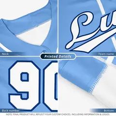 Light Blue White-Royal Classic Authentic Baseball Jersey 2