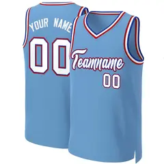 Light Blue White-Royal Classic Basketball Jersey 1