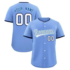 Light Blue White Royal Stitched Baseball Jersey