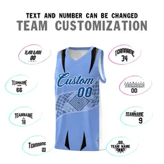Light Blue White Snake Scale Venomous Fang Graffiti Basketball Jersey 4