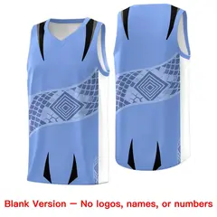 Light Blue White Snake Scale Venomous Fang Graffiti Basketball Jersey 6