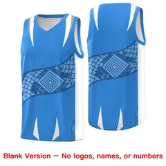 Light Blue White Snake Scale Venomous Fang Graffiti Basketball Jersey 6