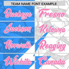 Light Blue White Split Lightning Pattern Football Jersey 3