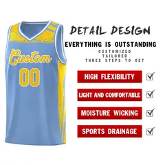 Light Blue Yellow Graffiti Pattern Sports Basketball Jersey 4
