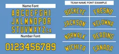 Light Blue Yellow-Navy Classic Style Baseball Jersey 3