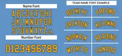 Light Blue Yellow-Navy Classic Style Baseball Jersey 3