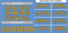 Light Blue Yellow-Navy Stripe Fashion Baseball Jersey 2