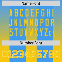 Light Blue Yellow Vertical Gradient Stripe Football Jersey 4