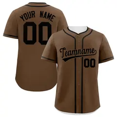 Light Brown Black Classic Authentic Baseball Jersey 1