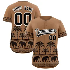 Light Brown Black Graffiti Bossinia Style Baseball Jersey