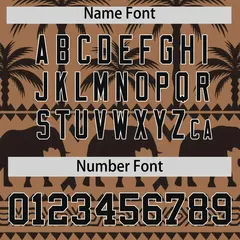 Light Brown Black Graffiti Bossinia Style Baseball Jersey 4