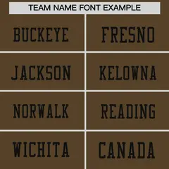 Light Brown Black Sequin Lettering Stretch Football Jersey 3