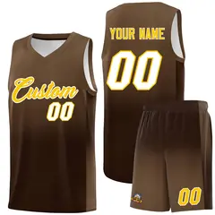 Light Brown Brown Gradient Basketball Jersey Sports Uniform 1